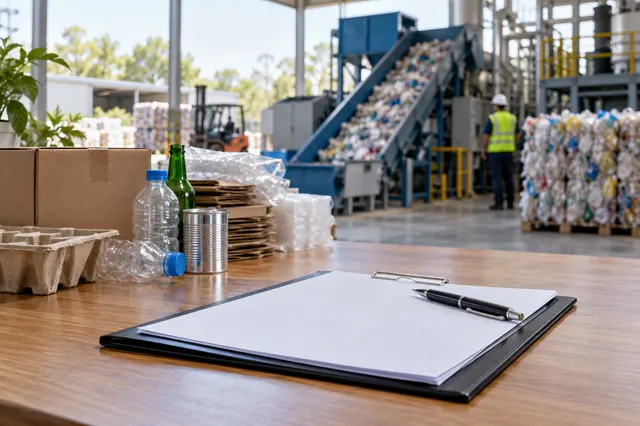 Documentation and recyclable materials illustrating environmental registration support
