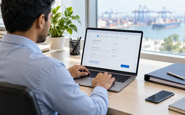 Business registration paperwork and online import-export application preparation