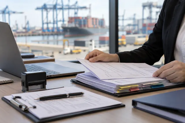 Shipping documents reviewed for customs clearance